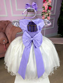 Vestido Marie Saia Off Peito Florido Lilas - Leveza e Elegância para Meninas | Bebeloo Kids