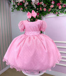 Vestido Marie Rosa Bebe Bolinhas - Leveza e Elegância para Meninas | Bebeloo Kids