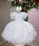 Vestido Marie Branco Bolinhas - Leveza e Elegância para Meninas | Bebeloo Kids