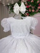 Vestido Marie Branco Bolinhas - Leveza e Elegância para Meninas | Bebeloo Kids