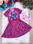 Fantasia Menina Stitch e Angel Rosa - Qualidade e Cuidado para os Pequenos | Bebeloo Kids
