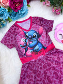 Fantasia Menina Stitch e Angel Rosa - Qualidade e Cuidado para os Pequenos | Bebeloo Kids