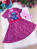 Fantasia Menina Stitch e Angel Rosa - Qualidade e Cuidado para os Pequenos | Bebeloo Kids