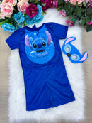 Fantasia Menino Stitch Azul - Qualidade e Cuidado para os Pequenos | Bebeloo Kids