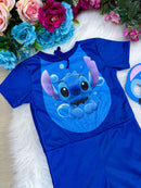 Fantasia Menino Stitch Azul - Qualidade e Cuidado para os Pequenos | Bebeloo Kids