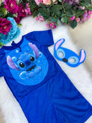 Fantasia Menino Stitch Azul - Qualidade e Cuidado para os Pequenos | Bebeloo Kids