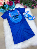 Fantasia Menino Stitch Azul - Qualidade e Cuidado para os Pequenos | Bebeloo Kids