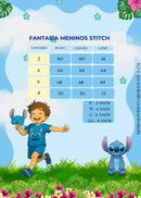 Fantasia Menino Stitch Azul - Qualidade e Cuidado para os Pequenos | Bebeloo Kids