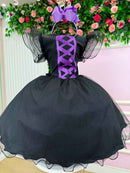 Vestido Tematicos Kids Halloween Encanto Sombrio - Leveza e Elegância para Meninas | Bebeloo Kids