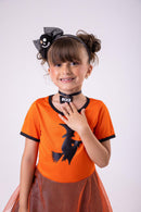 Fantasia Halloween Menina Bruxinha Laranja - Qualidade e Cuidado para os Pequenos | Bebeloo Kids