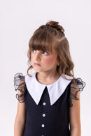 Vestido Marie Tematico Wandinha - Vandinha - Leveza e Elegância para Meninas | Bebeloo Kids