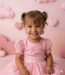 Vestido Marie Rosa Bebe Bolinhas - Leveza e Elegância para Meninas | Bebeloo Kids