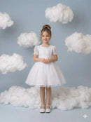 Vestido Marie Branco Bolinhas - Leveza e Elegância para Meninas | Bebeloo Kids