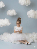 Vestido Marie Branco Bolinhas - Leveza e Elegância para Meninas | Bebeloo Kids