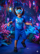 Fantasia Menino Stitch Azul - Qualidade e Cuidado para os Pequenos | Bebeloo Kids