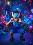 Fantasia Menino Stitch Azul - Qualidade e Cuidado para os Pequenos | Bebeloo Kids