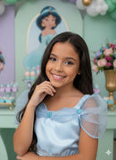 Fantasia Princesa Princesa Jasmine Azul Bebe - Qualidade e Cuidado para os Pequenos | Bebeloo Kids