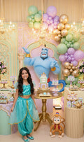 Fantasia Princesa Princesa Jasmine Verde Tiffany - Qualidade e Cuidado para os Pequenos | Bebeloo Kids