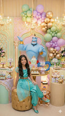 Fantasia Princesa Princesa Jasmine Verde Tiffany - Qualidade e Cuidado para os Pequenos | Bebeloo Kids
