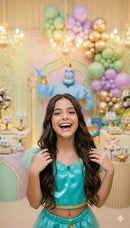 Fantasia Princesa Princesa Jasmine Verde Tiffany - Qualidade e Cuidado para os Pequenos | Bebeloo Kids