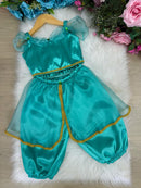 Fantasia Princesa Princesa Jasmine Verde Tiffany - Qualidade e Cuidado para os Pequenos | Bebeloo Kids