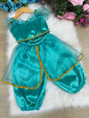 Fantasia Princesa Princesa Jasmine Verde Tiffany - Qualidade e Cuidado para os Pequenos | Bebeloo Kids