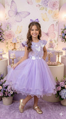 Vestido Marie Jardim Encantado Mel Lilás - Leveza e Elegância para Meninas | Bebeloo Kids