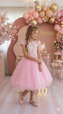 Vestido Marie Jardim Encantado Mel Rosa Bebe - Leveza e Elegância para Meninas | Bebeloo Kids