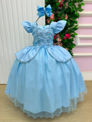 Fantasia/ Vestido Mini Miss Longo Cinderela - Diversão e Encanto para Brincar | Bebeloo Kids